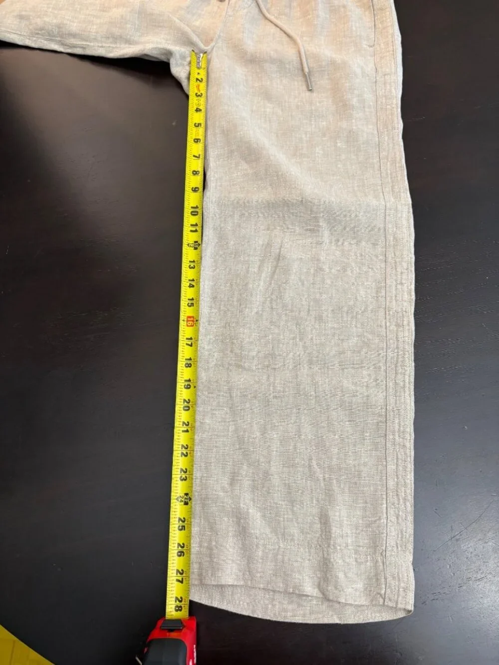 Quince European Linen Wide-Leg Pull-On Pants Flax Lightweight Travel Beach Small